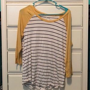 Maurice’s stripped baseball t